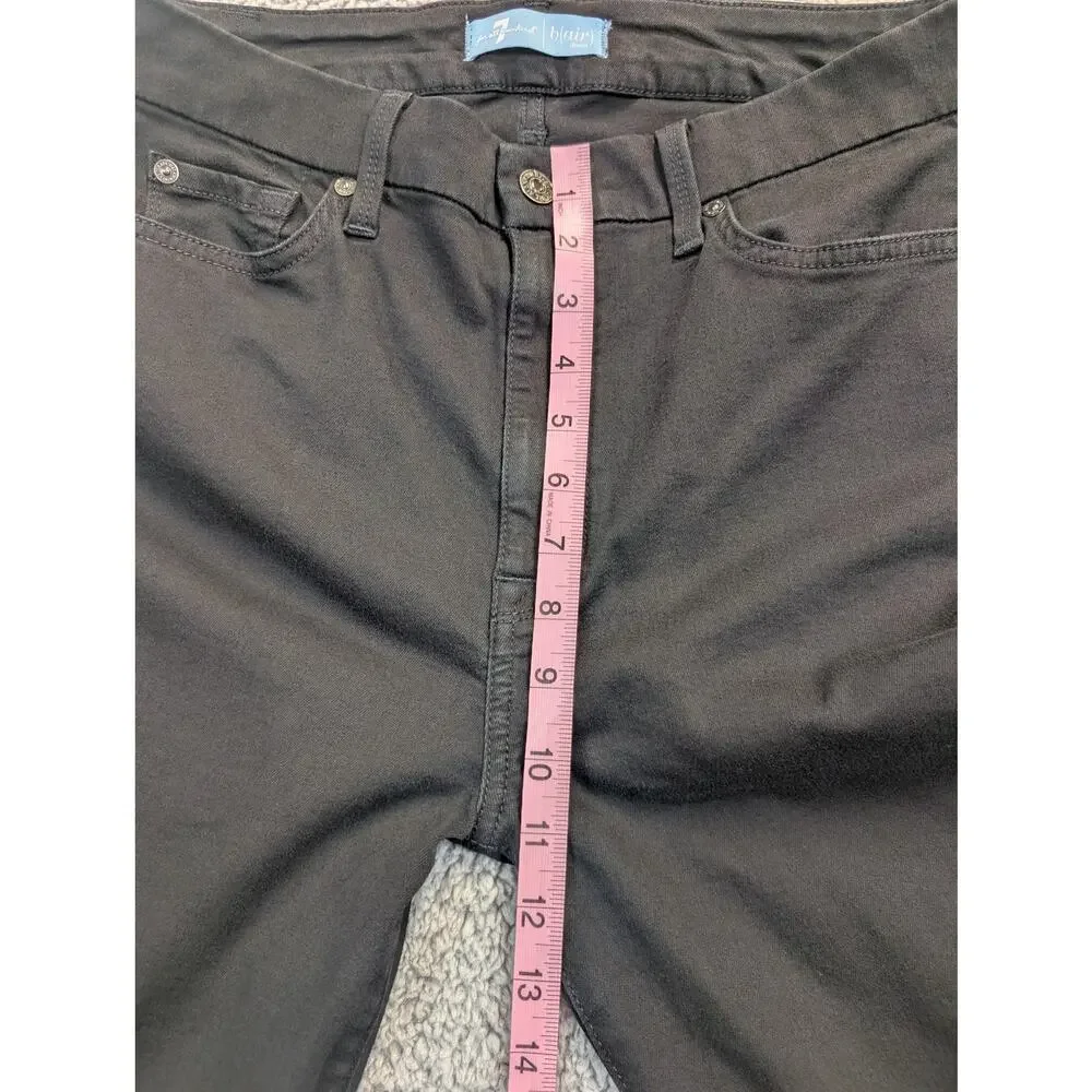 7 for All Mankind Jeans Women's 29 Black Aubrey b(air) High Rise Skinny(0620)